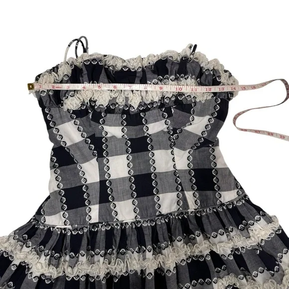 Vintage | 1950’s True Vintage Lou-Ette California Gigham Ruffle and Lace Dress - Picture 6 of 15